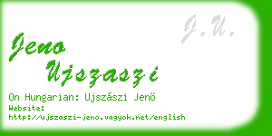 jeno ujszaszi business card